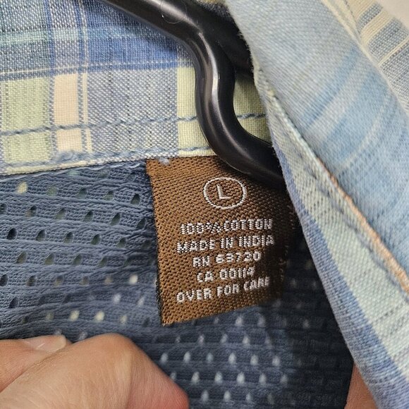 Clear Water Outfitters 100% Cotton XL Short Sleeve Button Front Casual Shirt - Picture 5 of 9